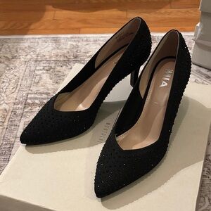 MIA Black Studded Heels